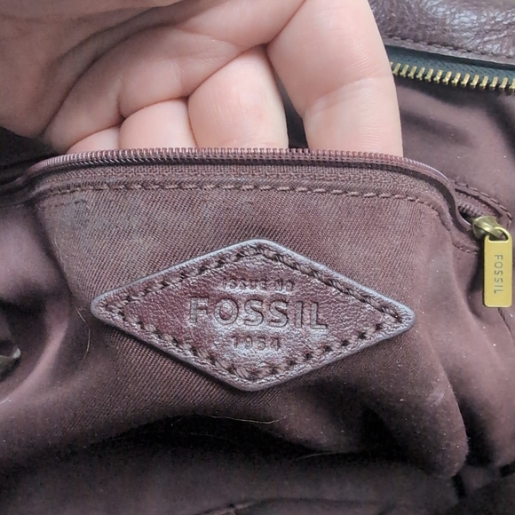 Fossil Rachel Satchel In Leather And Suede - Picture 10 of 10